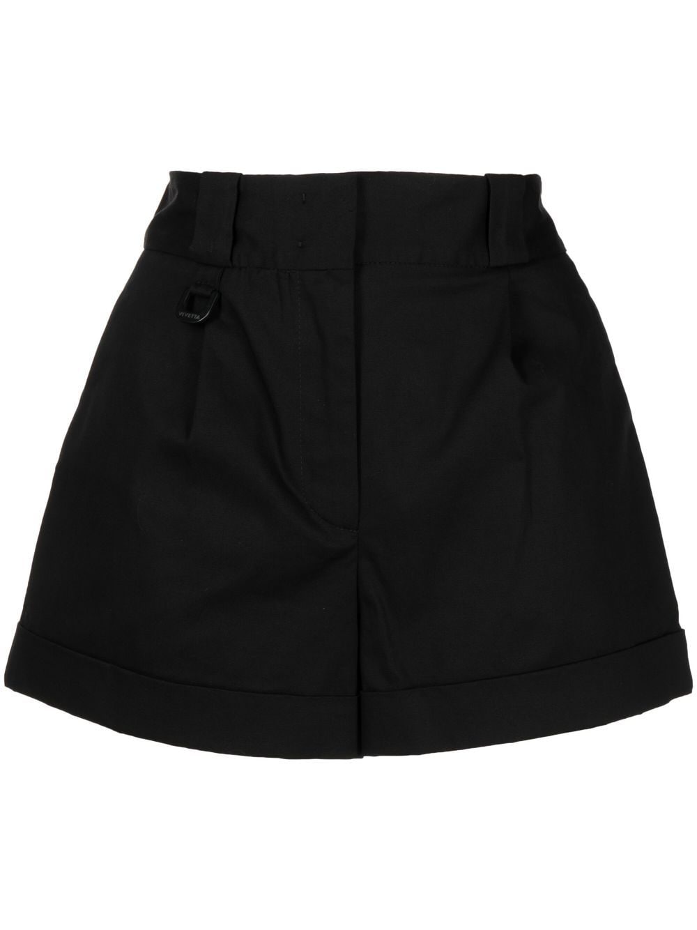 Vivetta High-waisted Cotton Shorts In Schwarz