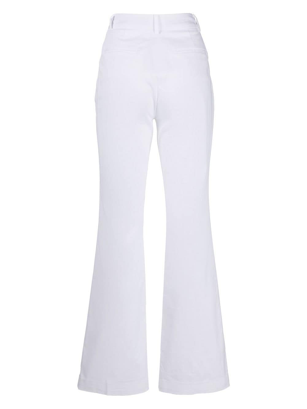 Shop Vivetta High-waisted Flared-leg Trousers In Weiss