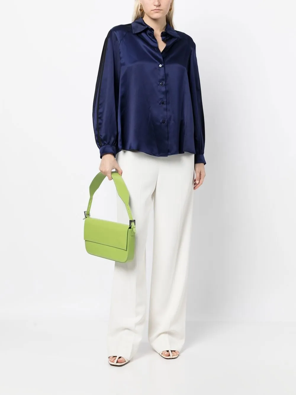 Shop Paule Ka Long-sleeve Blouse In Blau