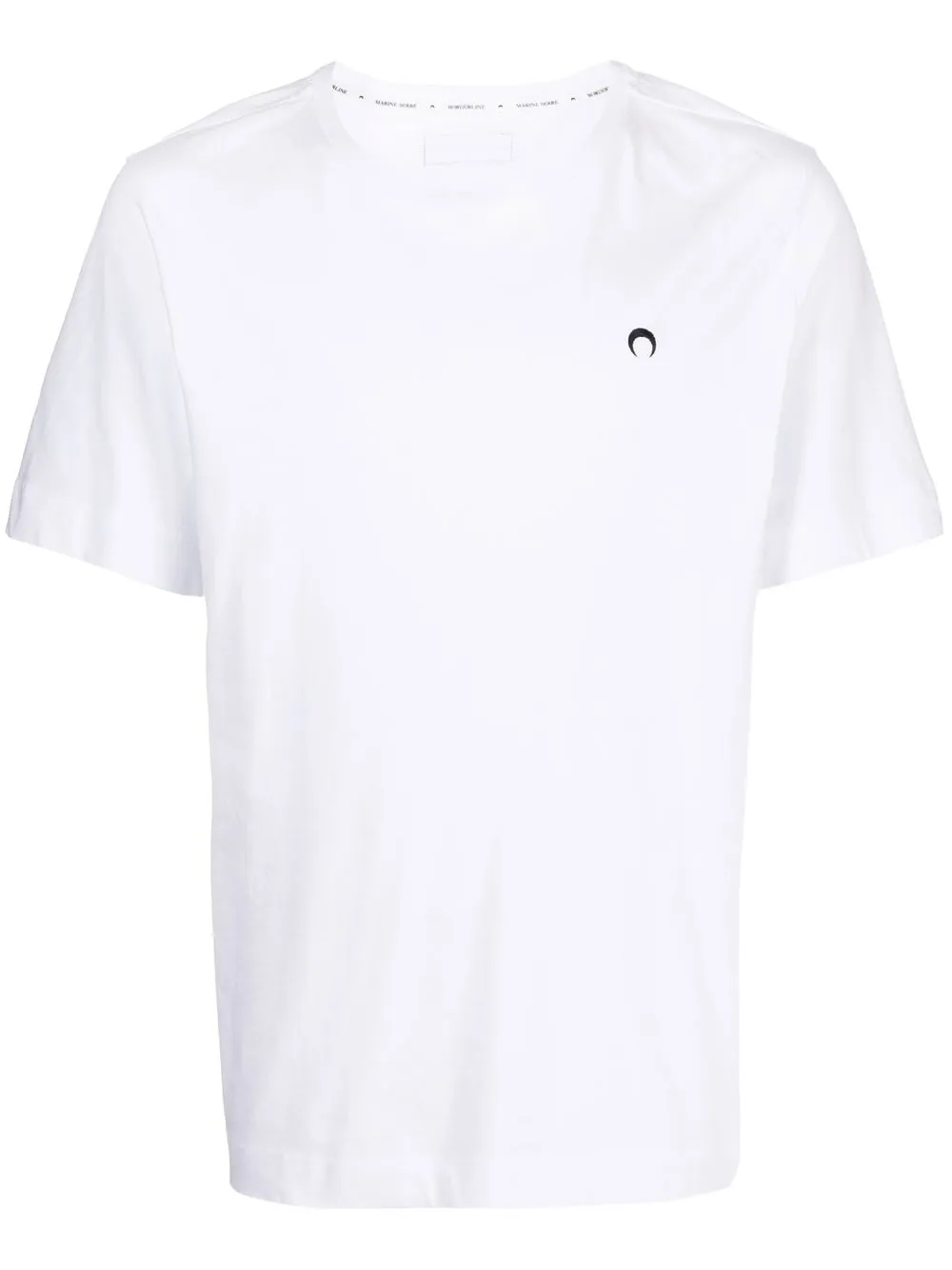 

Marine Serre logo-embroidered cotton T-shirt - White