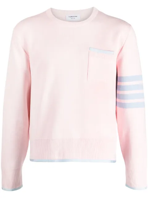 Thom Browne - 4-Bar crew neck jumper