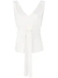 P.A.R.O.S.H. sleeveless belted top - White