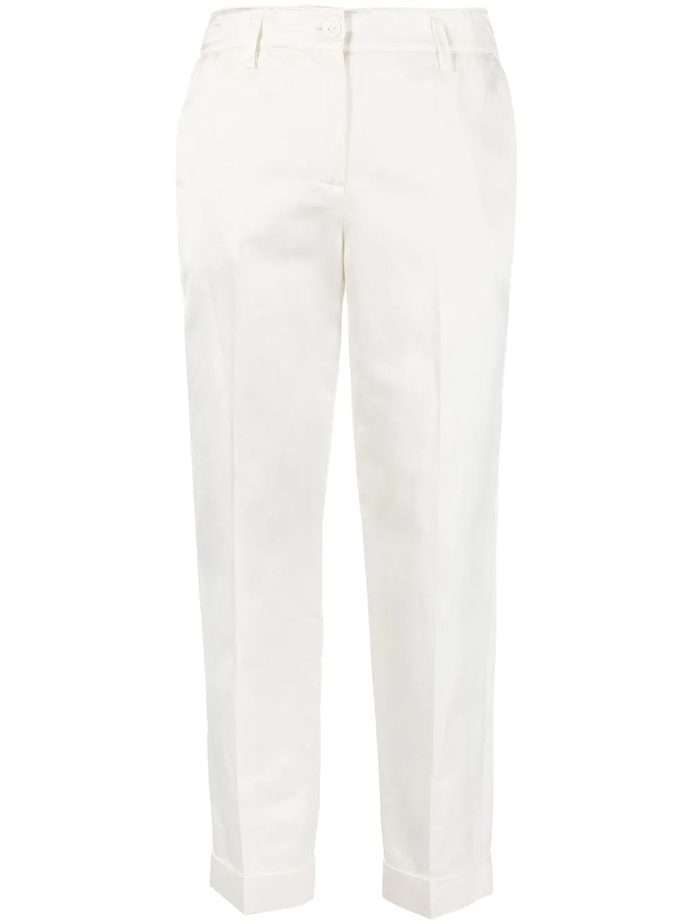 

P.A.R.O.S.H. pantalones capri rectos - Blanco