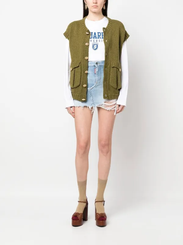DSQUARED2 ダメージ デニムミニスカート | ブルー | FARFETCH JP