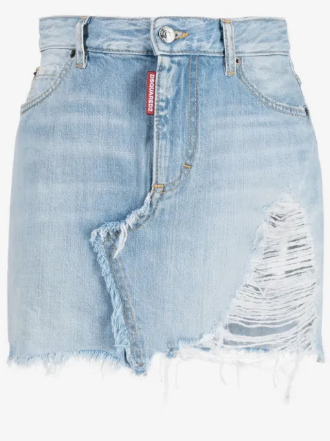 DSQUARED2 distressed denim miniskirt