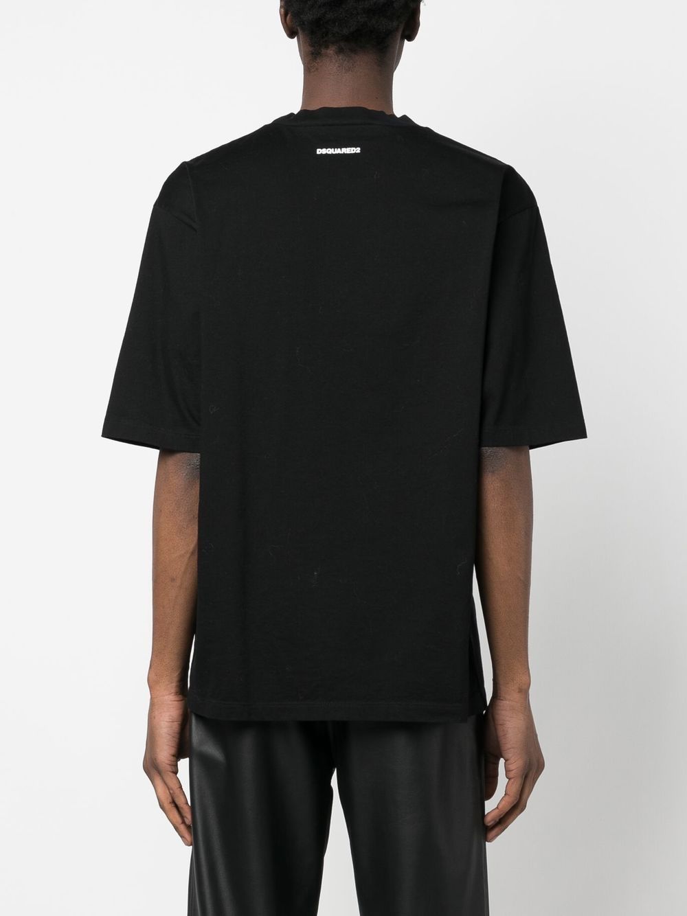 Shop Dsquared2 Icon-print Cotton T-shirt In Black
