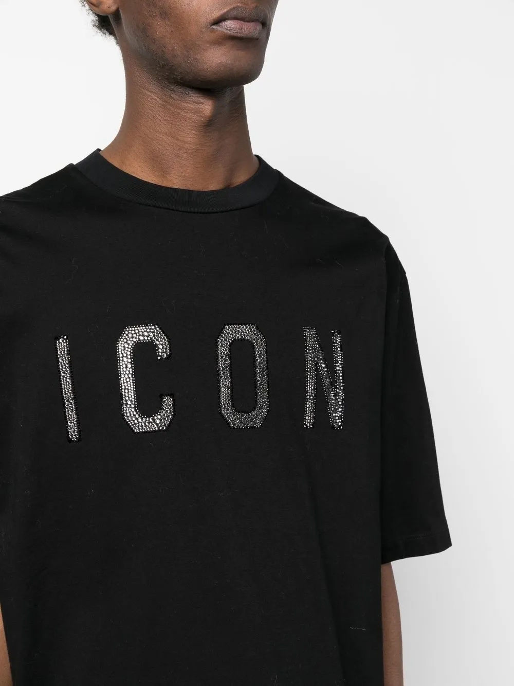 Shop Dsquared2 Icon-print Cotton T-shirt In Black