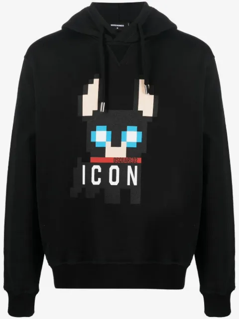 DSQUARED2 hoodie en coton à imprimé Icon