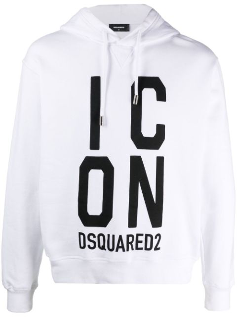 DSQUARED2 Icon-print cotton hoodie Men