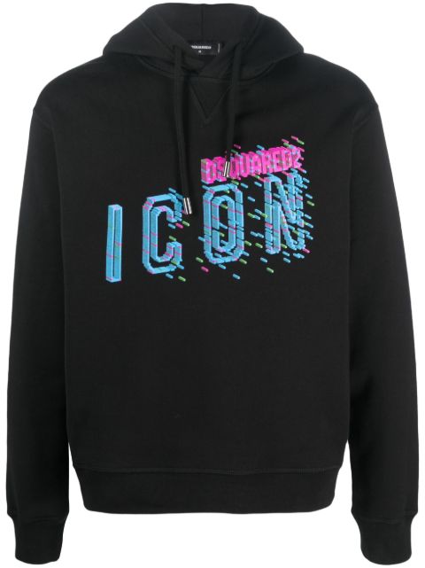 DSQUARED2 Icon-print cotton hoodie Men