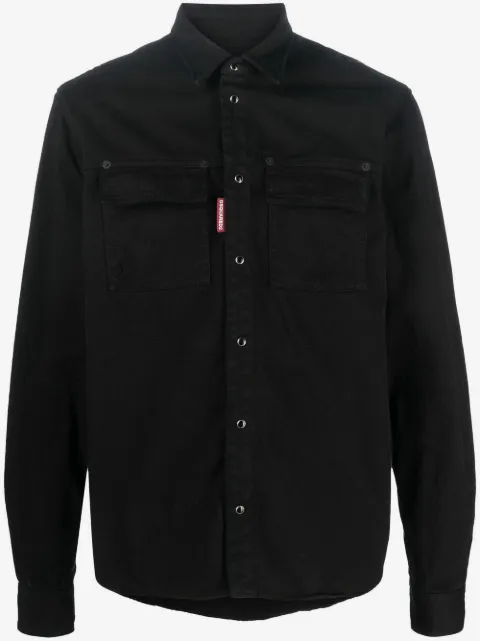 DSQUARED2 chemise en jean à ornements en cristal