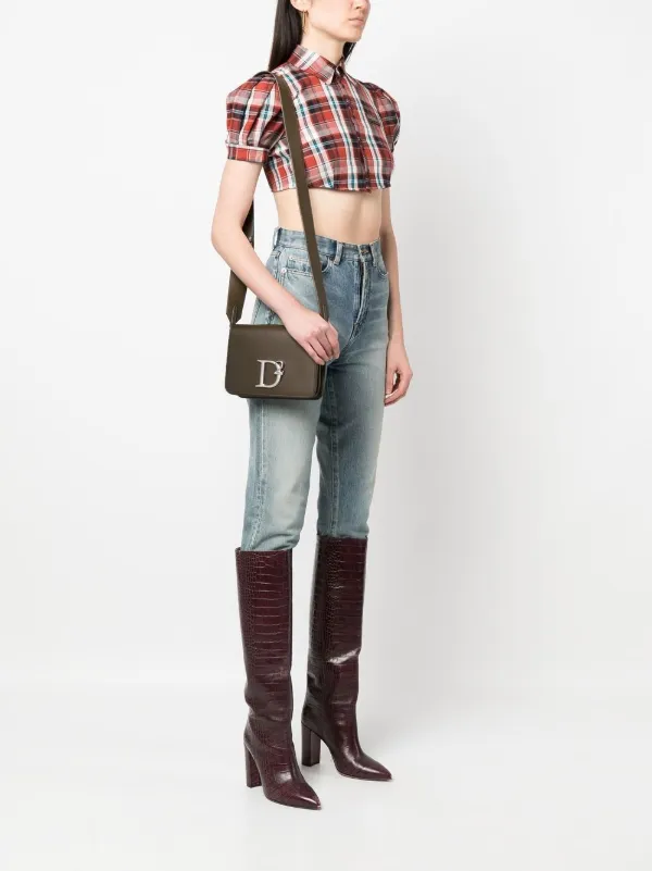 DSQUARED2 レザー ショルダーバッグ | グリーン | FARFETCH JP