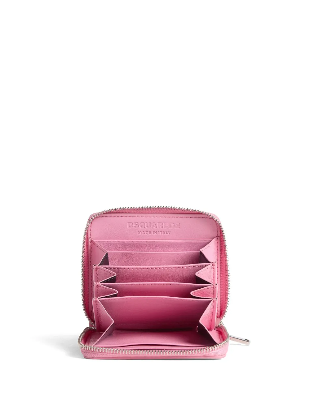 DSQUARED2 logo-plaque leather purse Roze