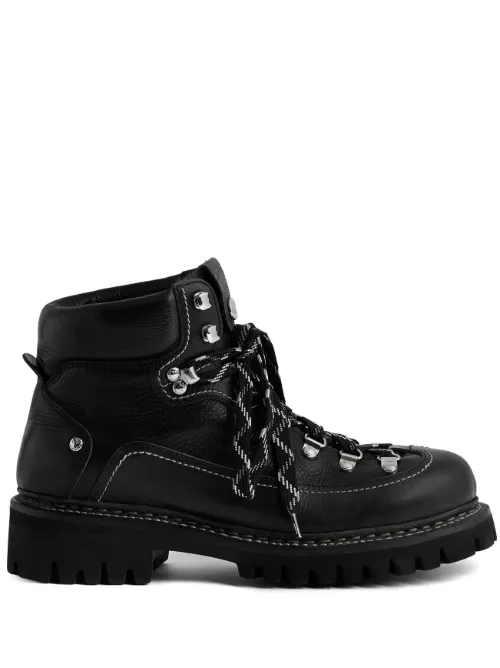 Bottines en cuir à semelle crantée - DSQUARED2 - Modalova
