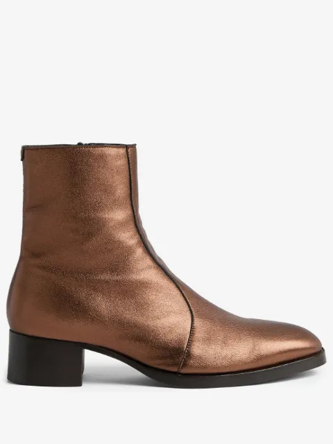 DSQUARED2 metallic-effect leather boots