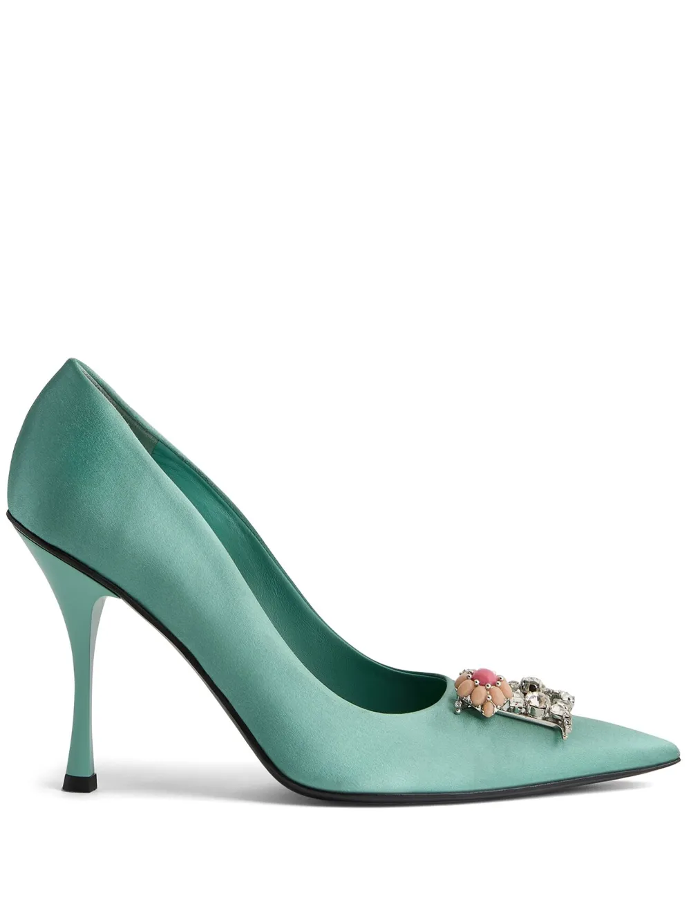 DSQUARED2 D2 Crystal satin pumps Groen