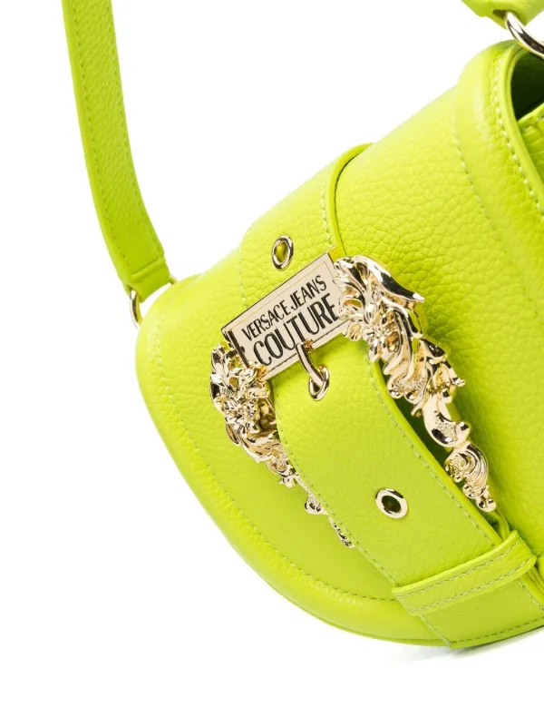 Versace Jeans Couture Barocco buckle shoulder bag women Polyester Polyester Polyurethane Resin One Size Green