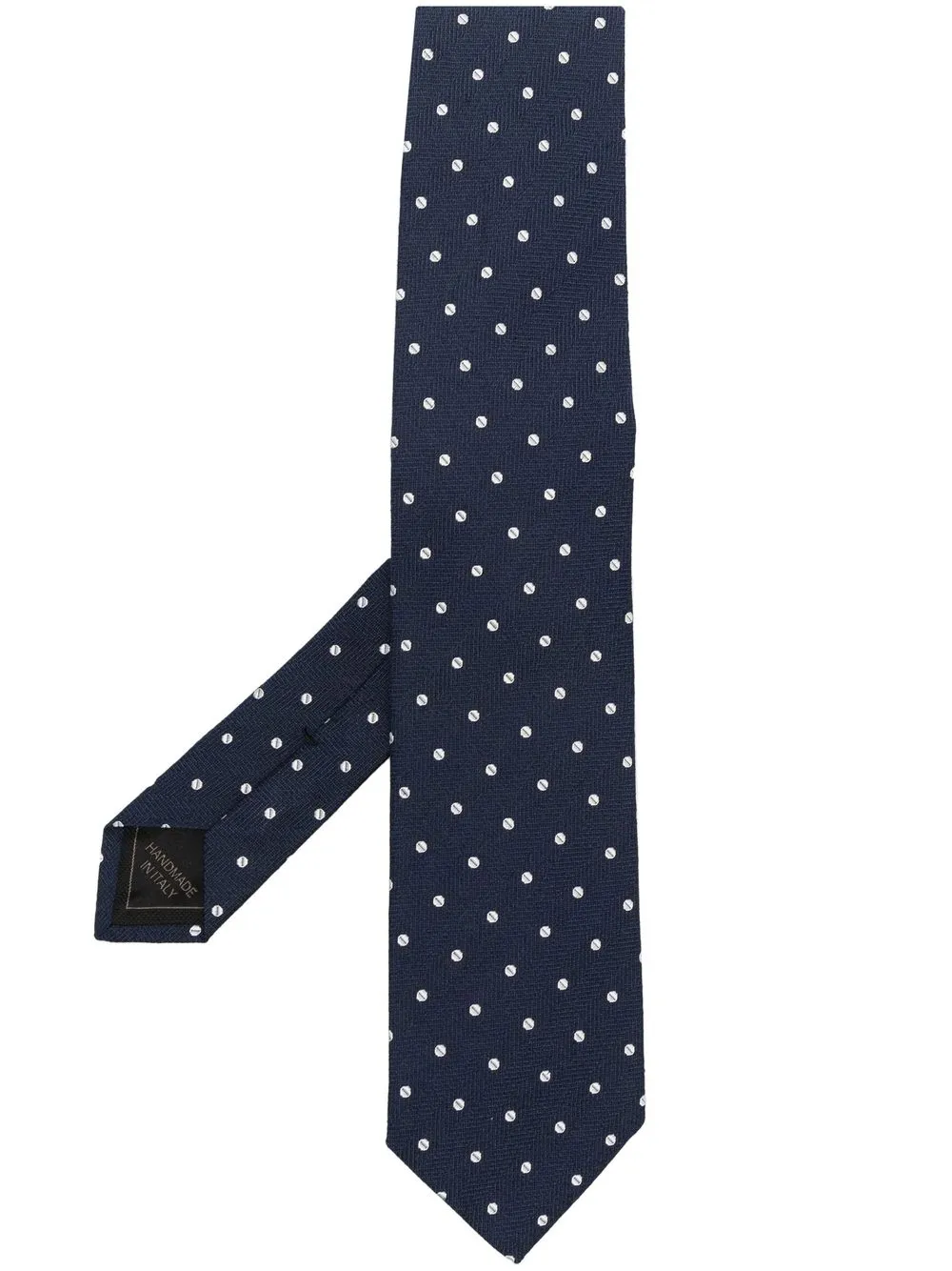 

Brioni embroidered polka-dot pattern tie - Blue