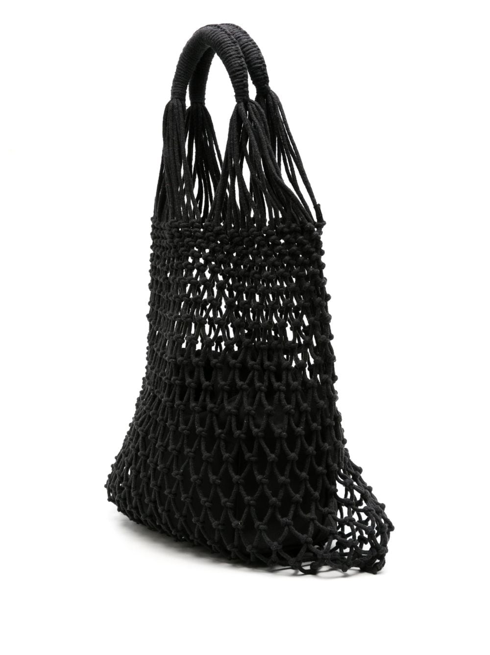 Shop Nannacay Alessandra Macramé Tote Bag In Black