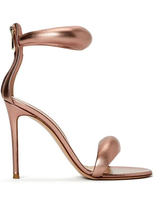 Gianvito Rossi Bijoux 105mm Metallic Sandals - Farfetch