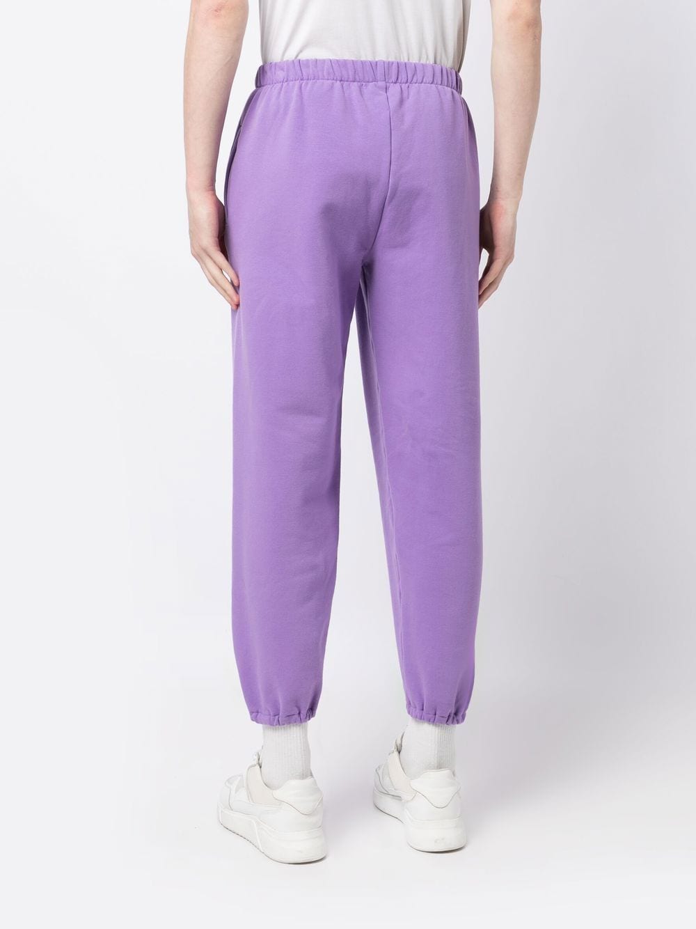 Shop Natasha Zinko Angry-print Detail Track Pants In Purple