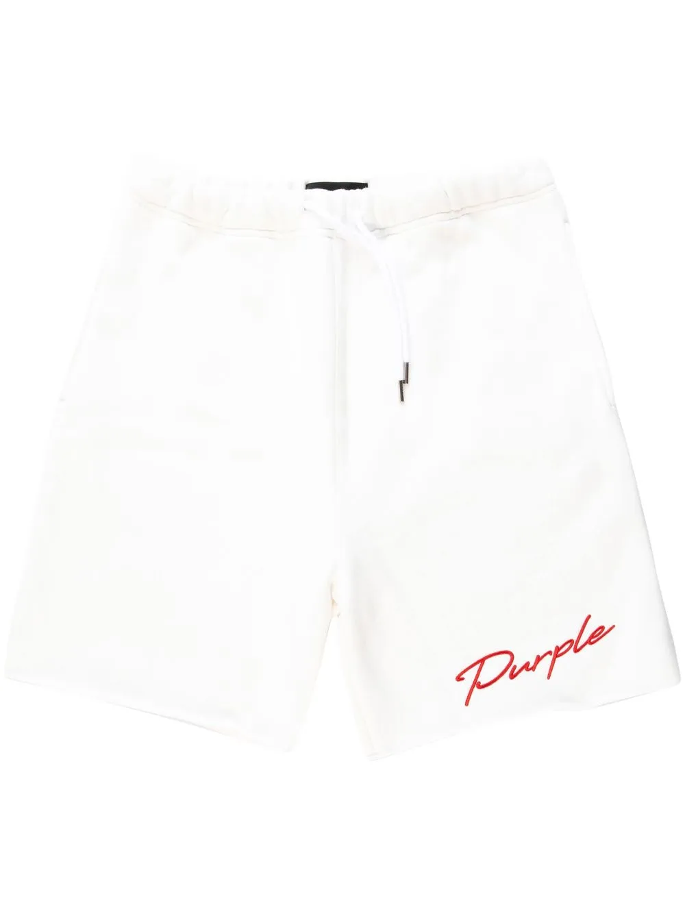 

Purple Brand shorts deportivos con logo bordado - Blanco