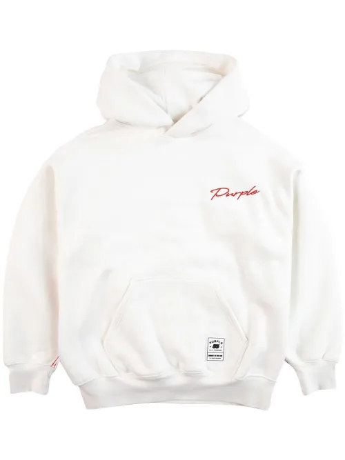 Hoodie en coton à détail de logo - Purple Brand - Modalova