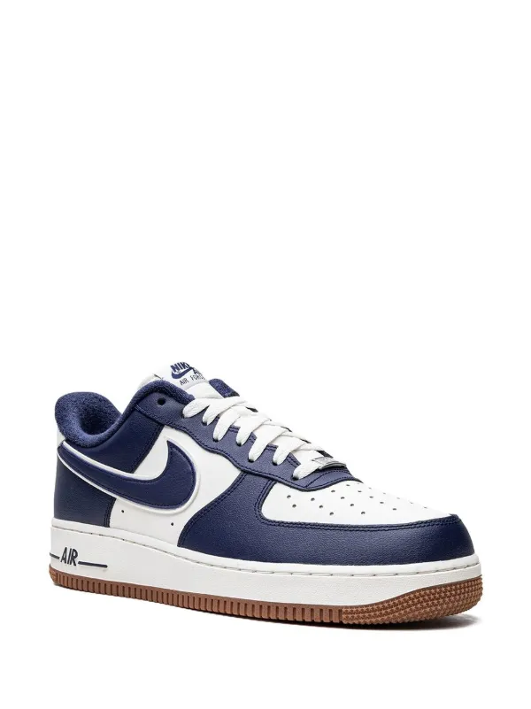 Navy blue and white air force ones on sale