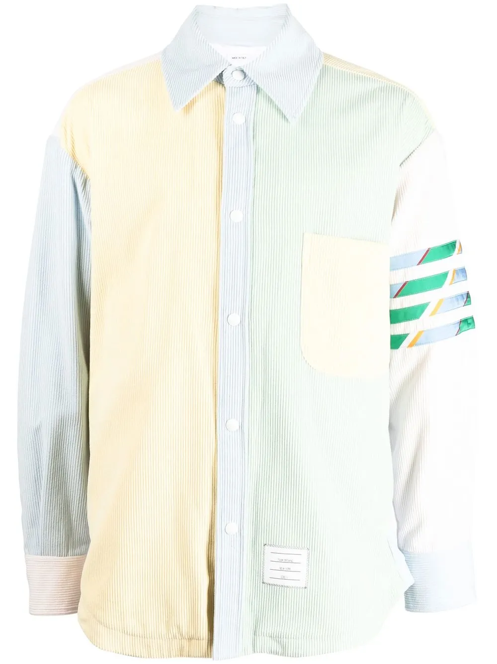 

Thom Browne 4-Bar colour-block shirt jacket - Green