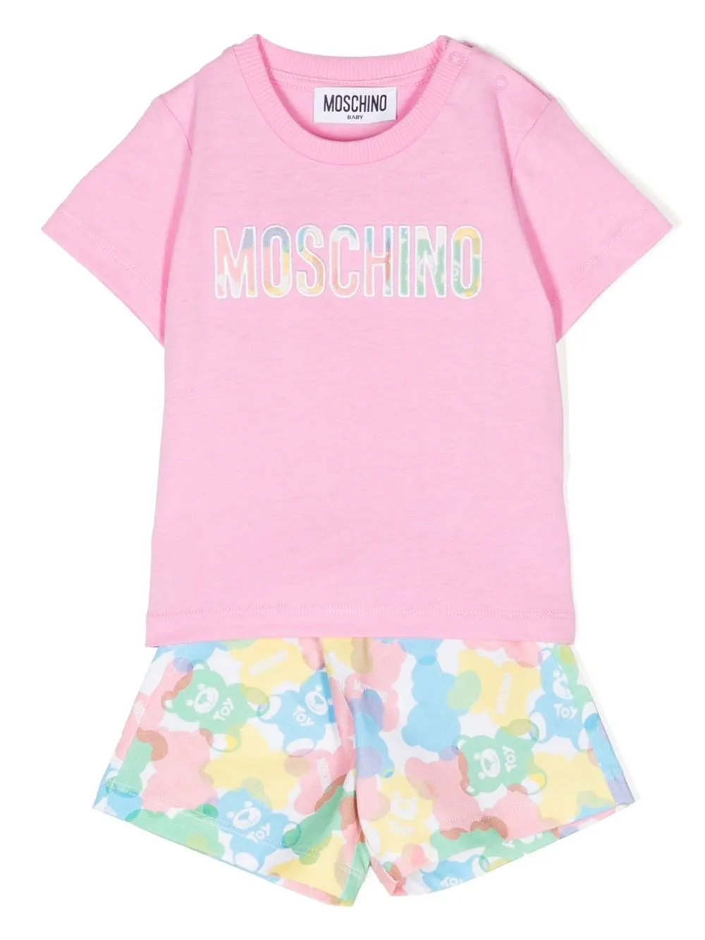 

Moschino Kids teddy-print T-shirt-shorts set - Pink