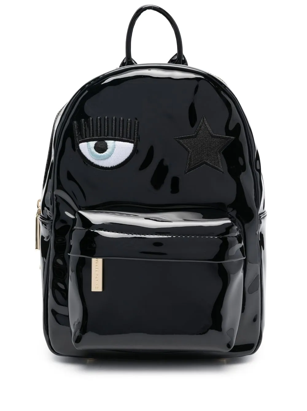 

Chiara Ferragni embroidered Eyelike motif backpack - Black