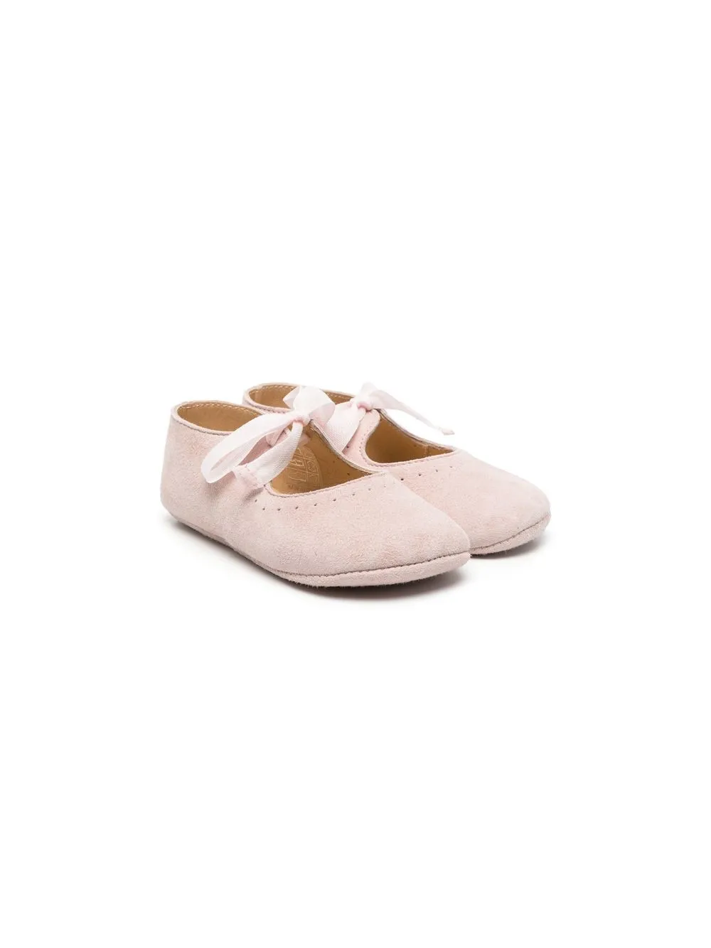 

Bonpoint bow-detail crib shoes - Pink