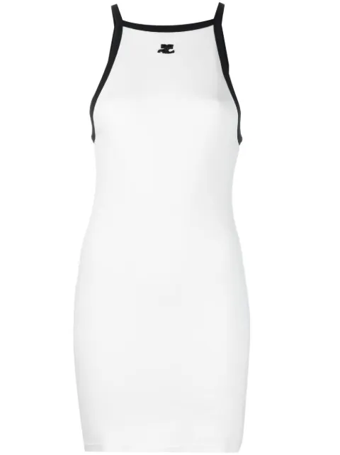 Courrèges vestido corto sin mangas
