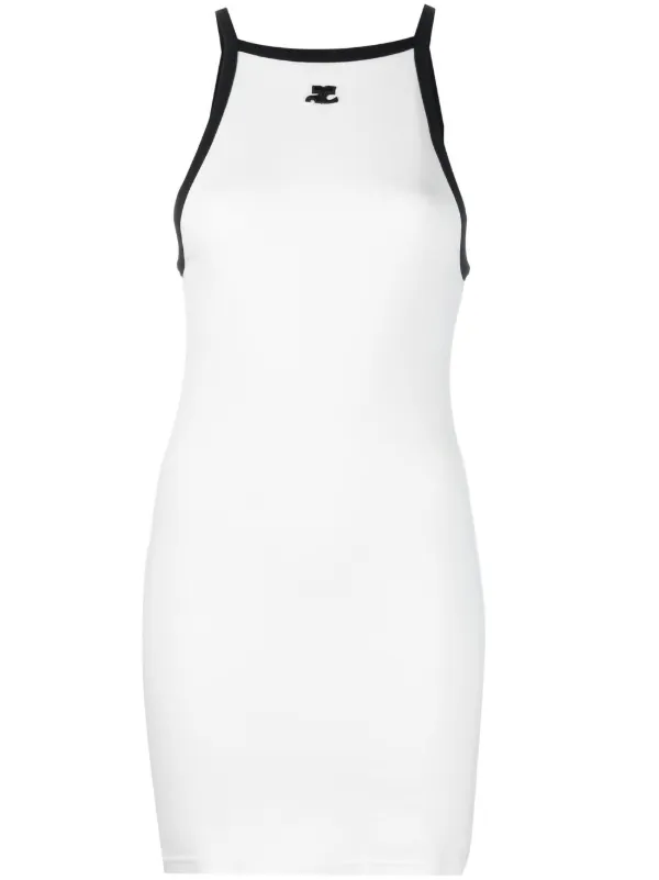 【Courreges】ノースリーブ ツイルミニドレス☆関税込 Courrèges ノースリーブ ミニドレス | ホワイト | FARFETCH JP