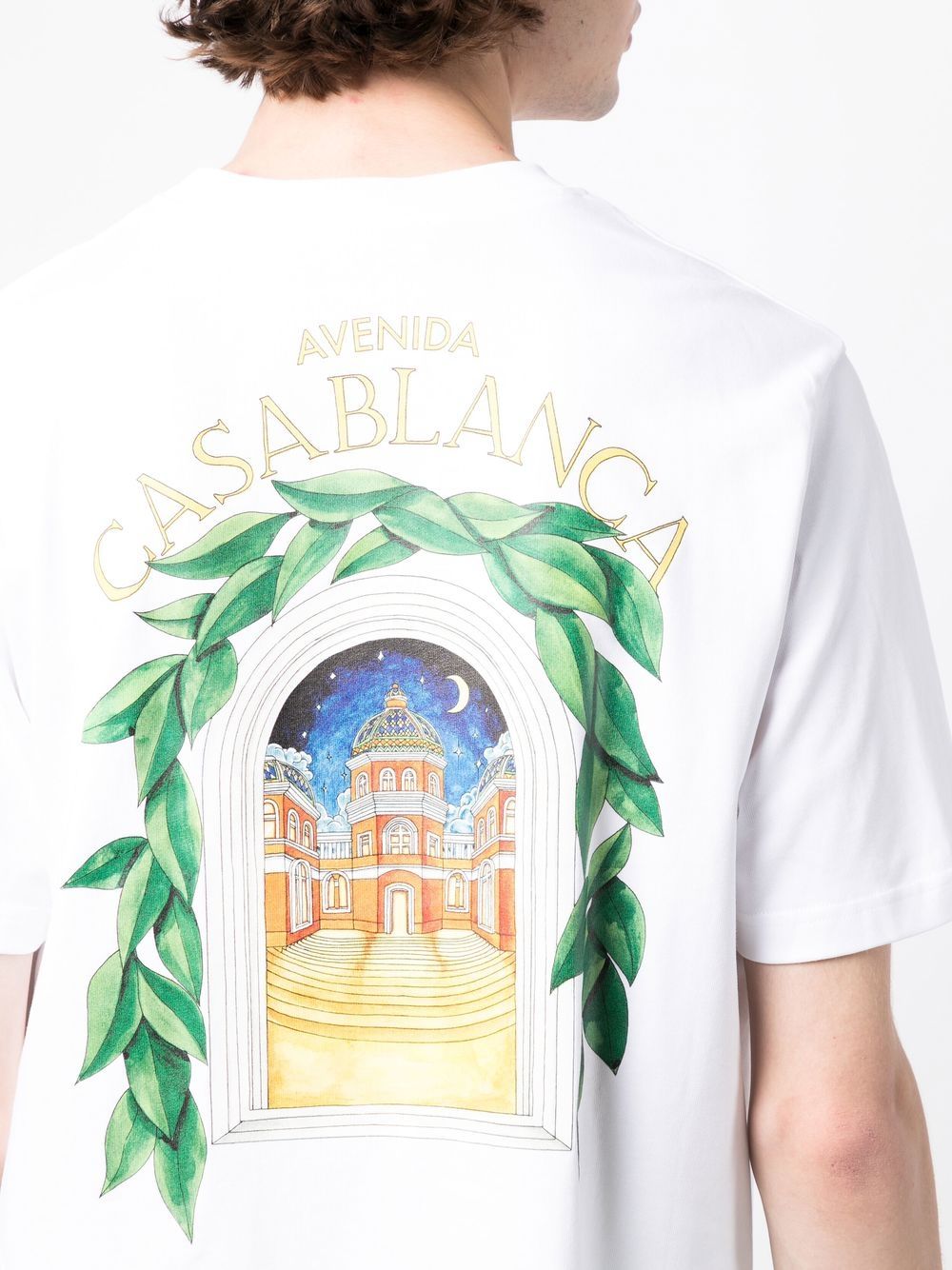 Casablanca Avenida Print Organic Cotton T Shirt Farfetch