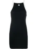 Courrèges sleeveless cotton mini-dress - Black