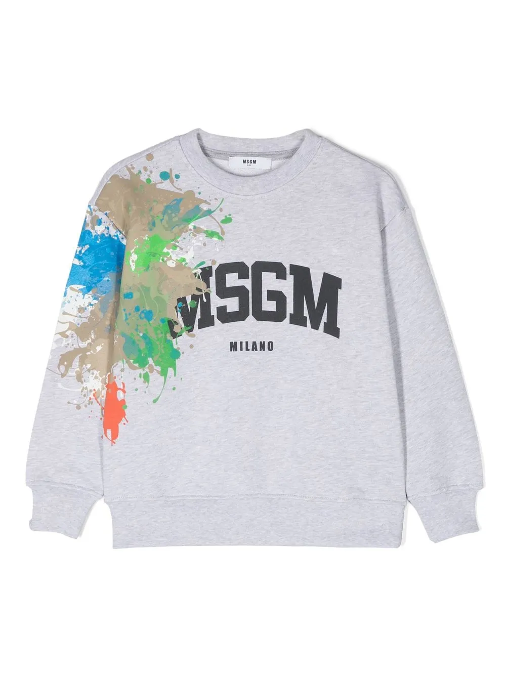 

MSGM Kids sudadera con logo estampado - Gris