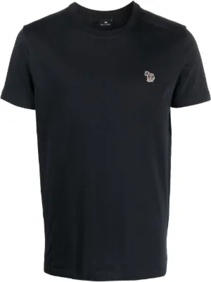 Fred Perry logo-embroidered Cotton T-shirt | Blue | FARFETCH CA
