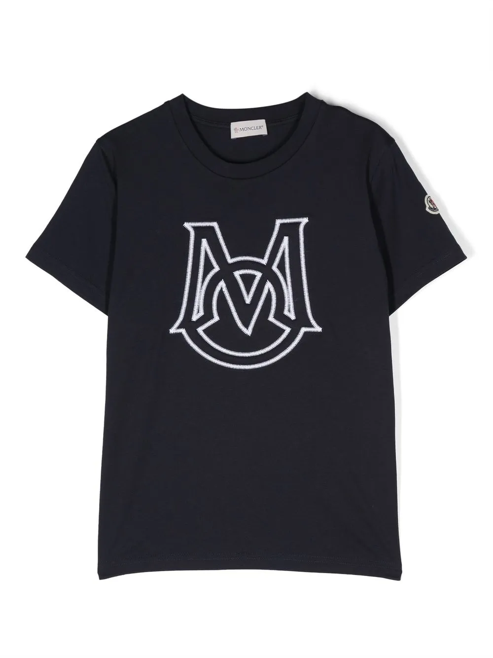 

Moncler Enfant embroidered-monogram T-shirt - Blue