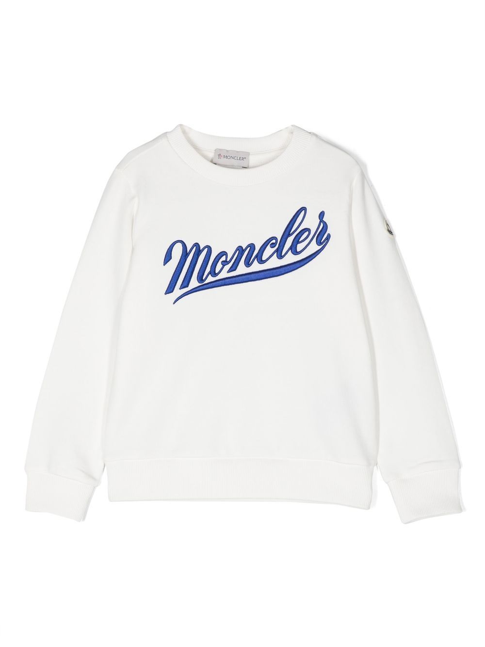 Moncler Enfant embroidered-logo cotton sweatshirt - White