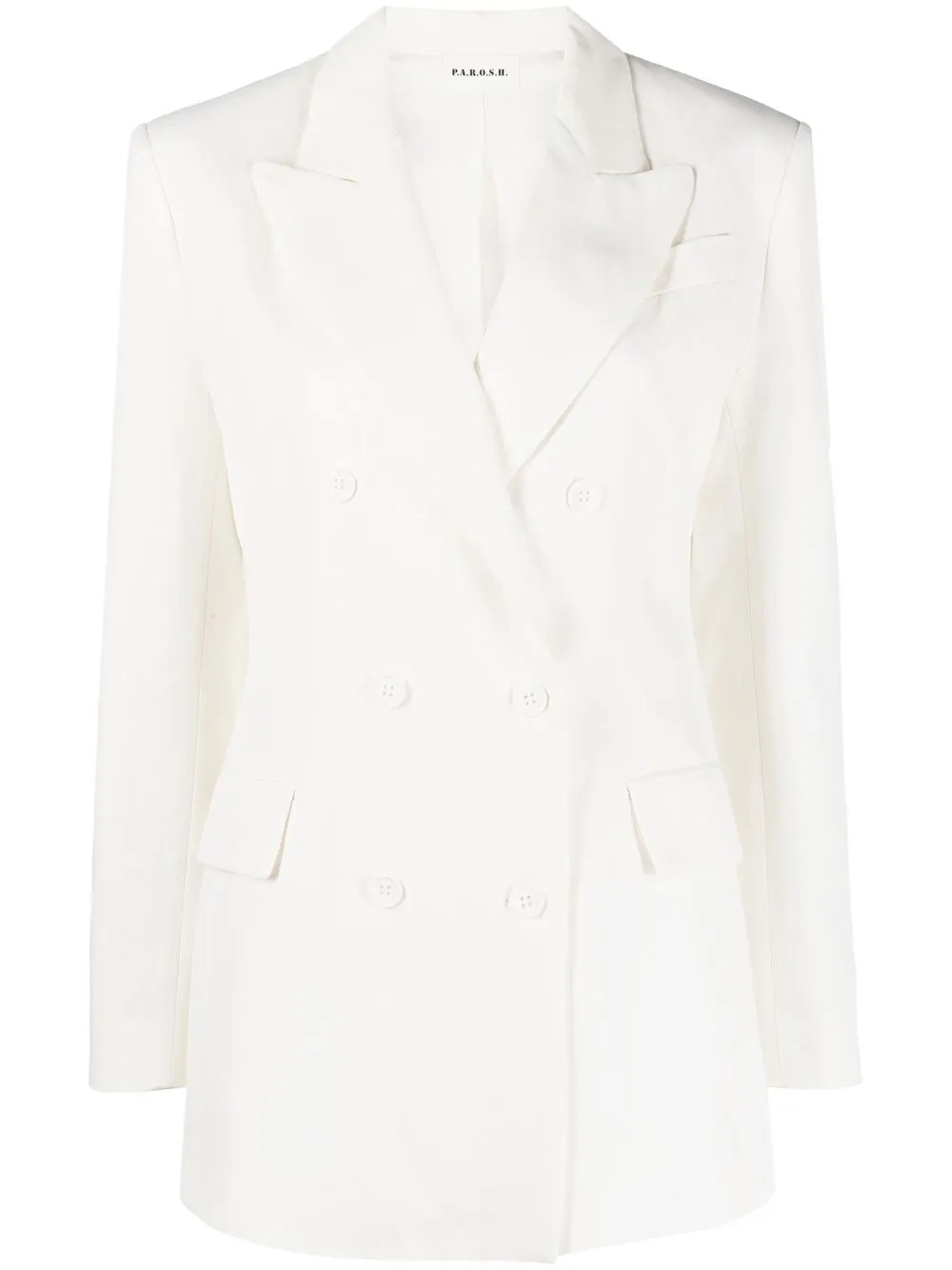 

P.A.R.O.S.H. blazer con doble botonadura - Blanco