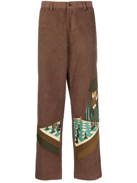 KidSuper pantalones de pana con diseño patchwork
