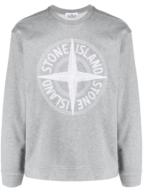 embroidered-logo sweatshirt