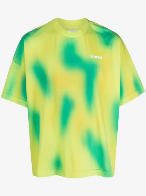 Bonsai logo-print abstract pattern T-shirt