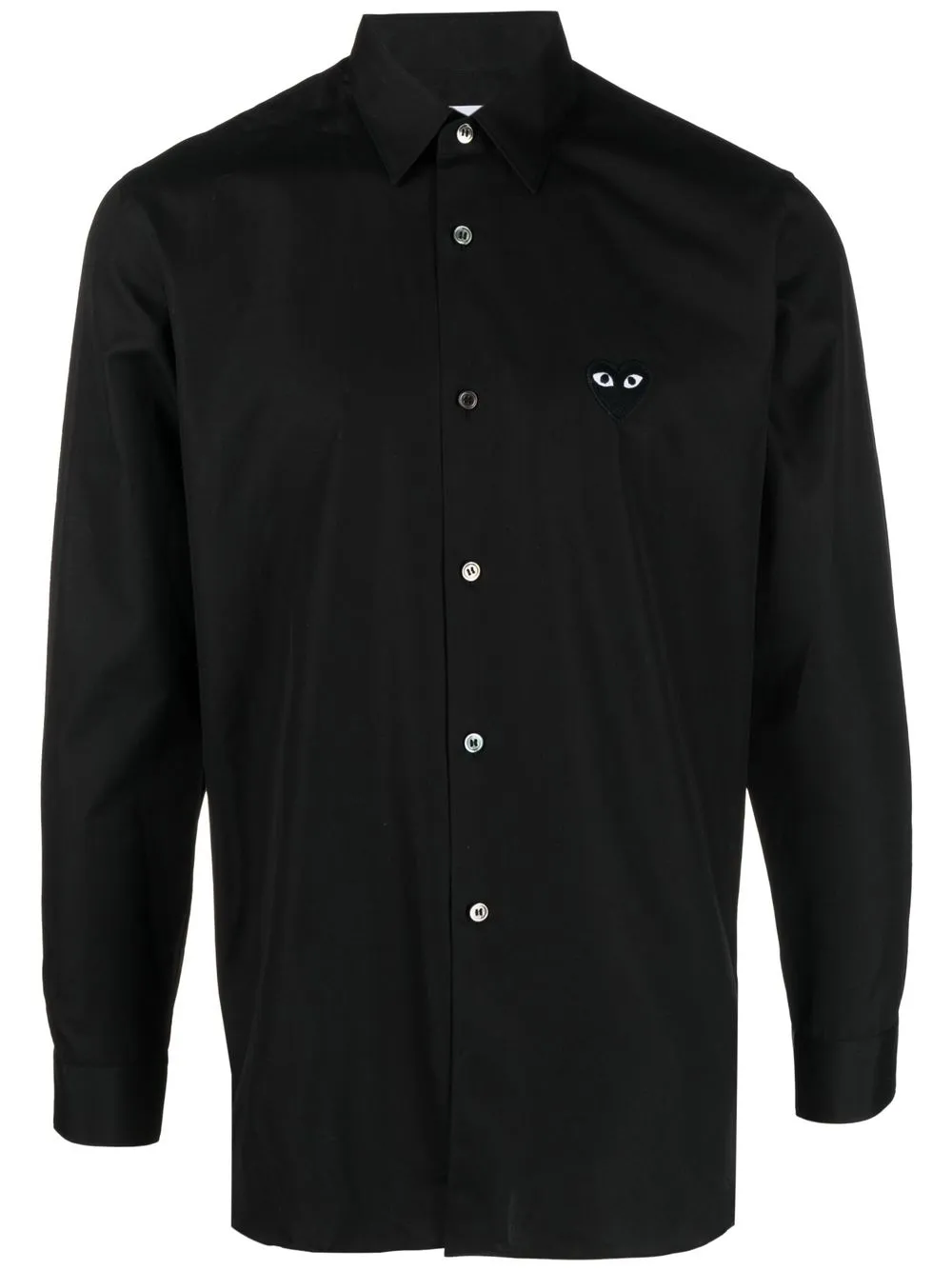 

Comme Des Garçons Play chest logo-patch detail shirt - Black