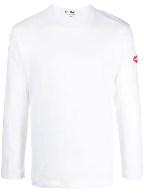 Comme Des Garçons Play x the Artist Invader pixelated-appliqué T-shirt