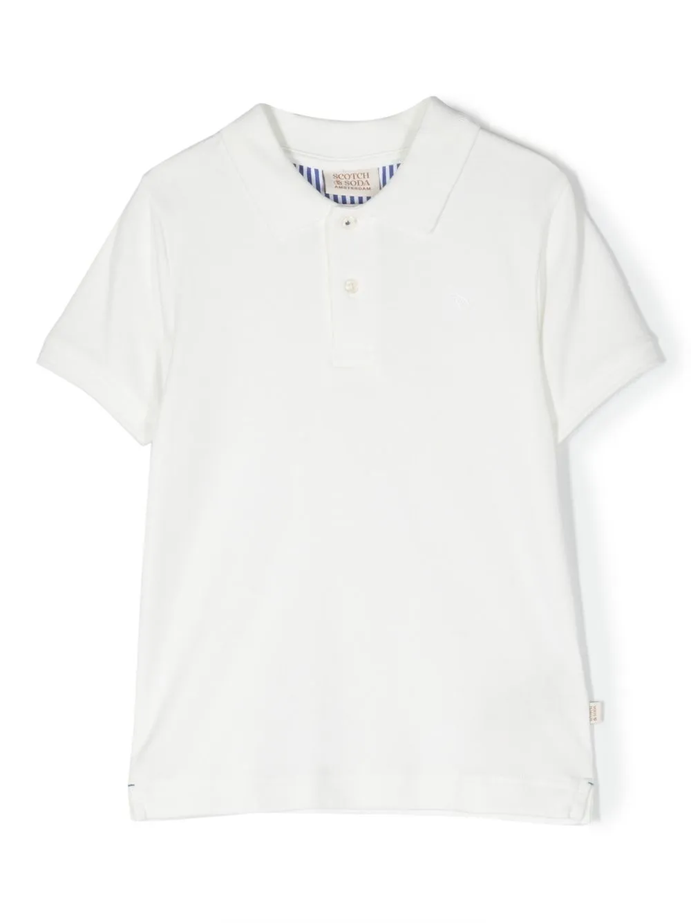 

Scotch & Soda playera tipo polo manga corta con botones - Blanco