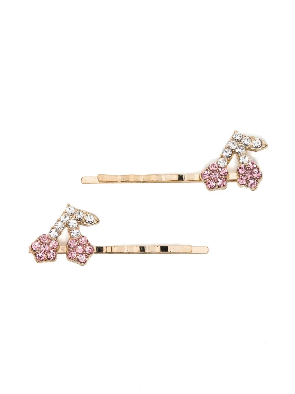 

Bonpoint crystal-embellished floral hair clips - Gold