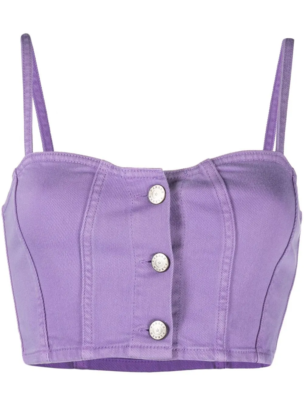 

P.A.R.O.S.H. cropped denim top - Purple