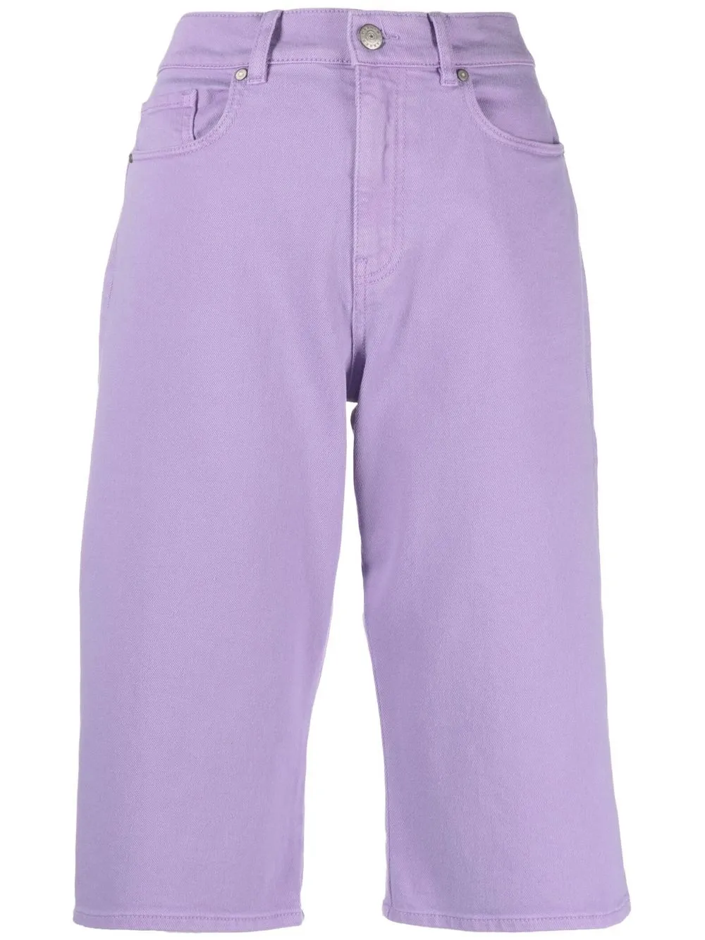 

P.A.R.O.S.H. long-length denim shorts - Purple